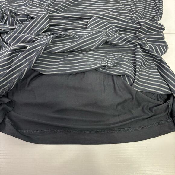 Vince Gray Striped Side Tie Comfy Mini Dress Size Medium QQ0823 - Picture 10 of 10